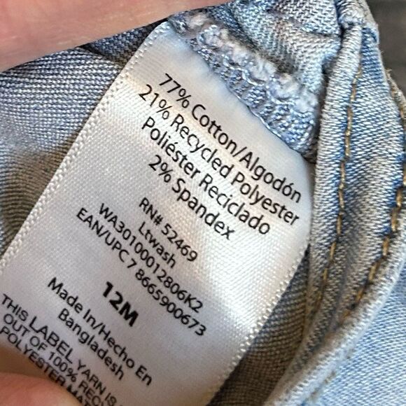 5 for $25🔥Wonder Nation Button Front Skirt Jumper Baby Girls Size 12 Months - Picture 5 of 6